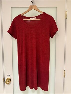 Rag and Bone - Red Short-Sleeve Knit Dress Top